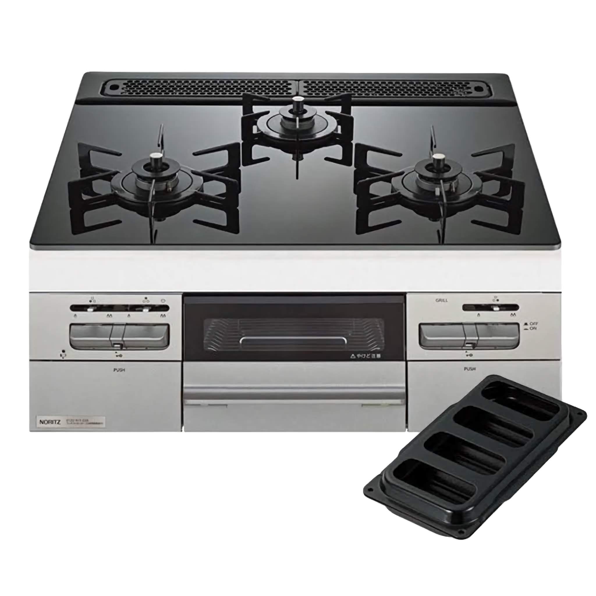 ノーリツ ビルトインコンロ ミッケ ブラック N3WV6RWAP1SIC 60cm