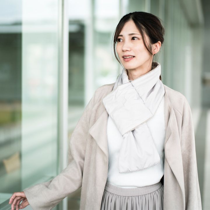 ユニベール ステップ マフラー アイボリー|グレー|ネイビー|カーキ