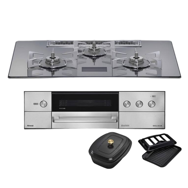 リンナイ ビルトインコンロ DELICIA デリシア RHS72W38M13VCSTW 75cm