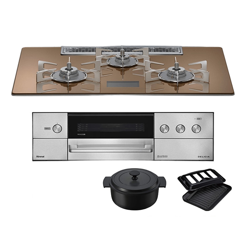 リンナイ　ビルトインガスコンロ 楽天市場】リンナイ ビルトインコンロ RHS21W40P38YGWW SAFULL+