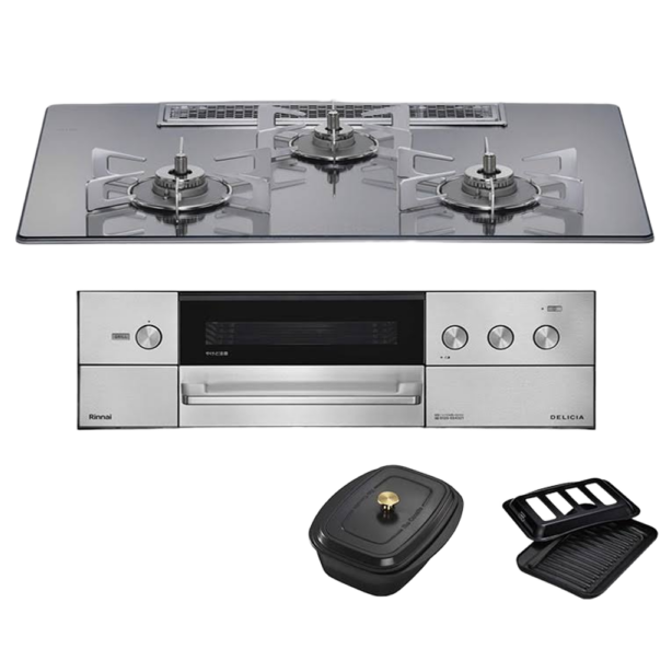 リンナイ ビルトインコンロ DELICIA デリシア RHS72W38M13RCSTW 75cm