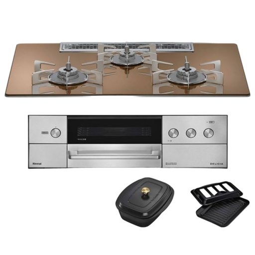 リンナイ ビルトインコンロ DELICIA デリシア RHS72W38M12RCSTW 75cm