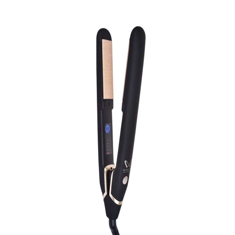 絹女～KINUJO～ SILK PLATE 海外対応 ストレート ヘアアイロン ホワイト/ブラック