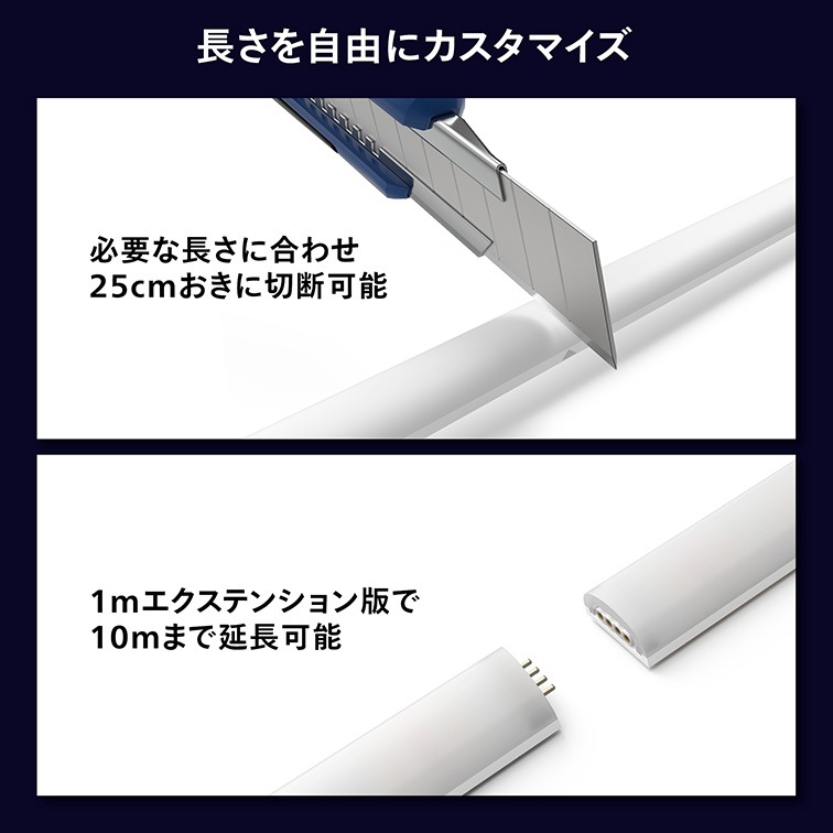 フィリップス Hue グラデーションライトリボン ベースキット2m