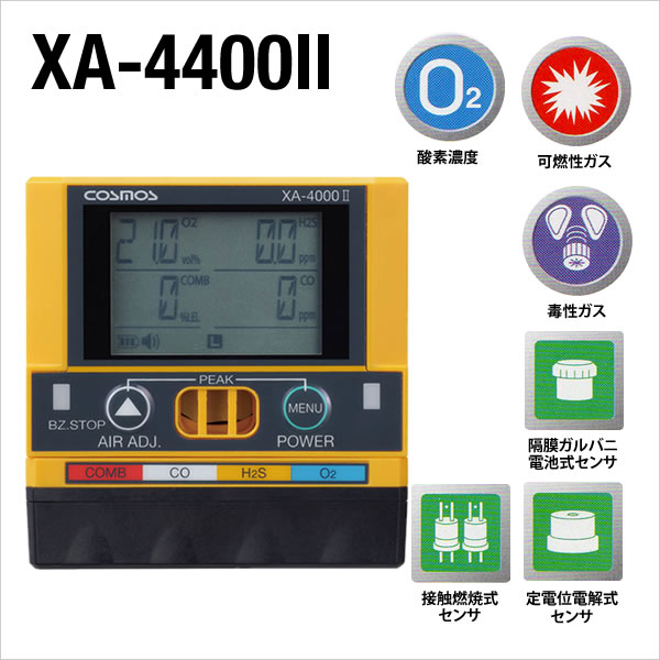 96%OFF!】 アズワン 3-7405-01 装着型ガス濃度計 XS−2200 3740501