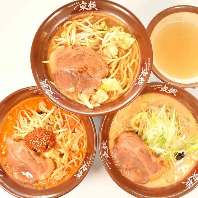 東横の味噌らーめん3種食べ比べ
