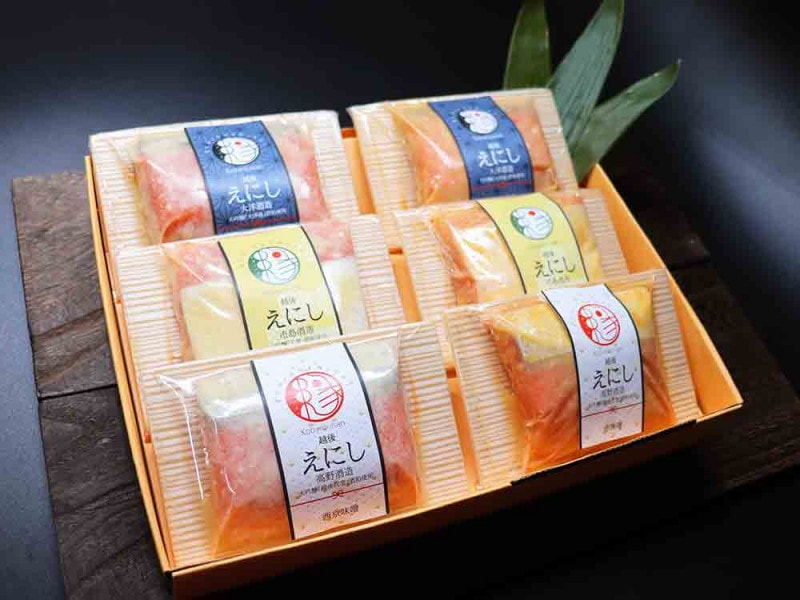 【越後えにし】三蔵漬け（鮭の大吟醸酒粕味噌漬け・三蔵元食べ比べセット）