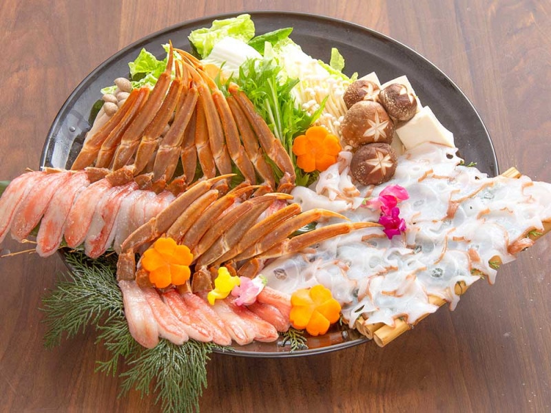 生本ずわい蟹と佐渡産たこのしゃぶしゃぶセット