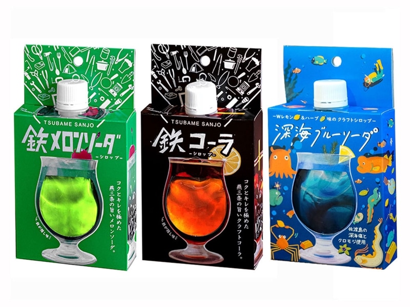 燕三条鉄クラフトシロップ 小 3種各1本（化粧箱入）