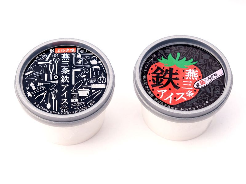 燕三条鉄アイス　鉄と苺ミルク味セット6個
