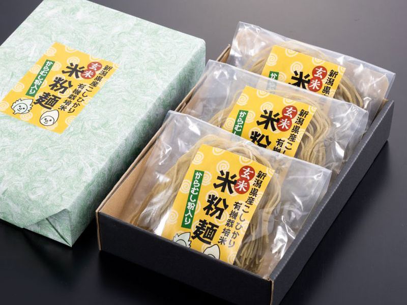 十日町産コシヒカリ玄米米粉麺3袋入り