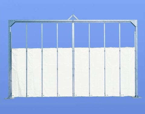 門型ゲート 全面シートパネル 高さ 4.5 m 間口 5.4 m 柱付・ 基礎打ちタイプ KG2-3S-54 一部地域 送料無料 □ゲート工業 門型パネルゲート 高さ4.5mX間口8.1m シートパネル