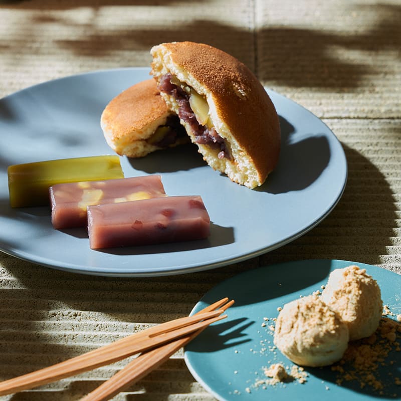 外郎重ねと苞もちと栗三笠の詰合わせ (秋冬限定) [A035BN]