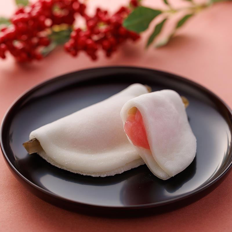 お年賀和菓子「花びら餅」10個 (配達期間限定)[A043N]