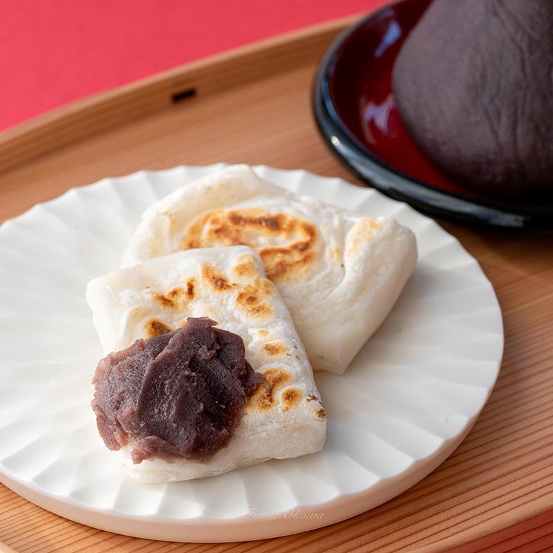 切り餅16個入(漉し餡200gつき) [A067]