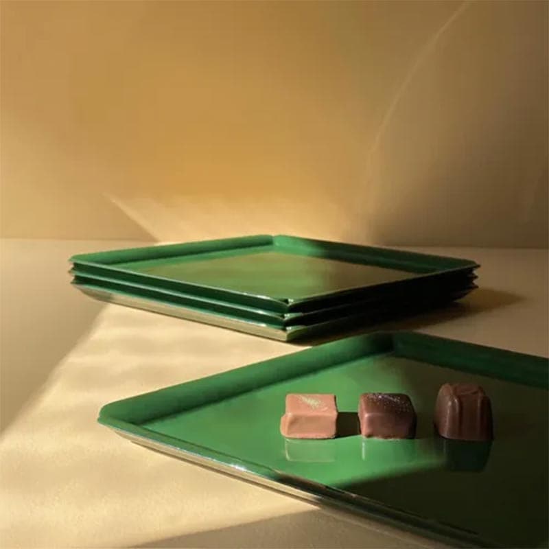 菱形漆プレート 緑 [T102]