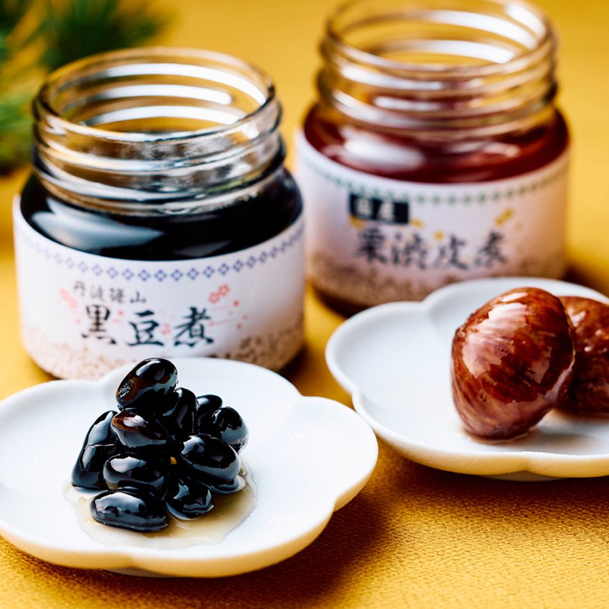 福づくし(丹波篠山産黒豆煮と国産栗渋皮煮の詰合せ) [A089BN] 