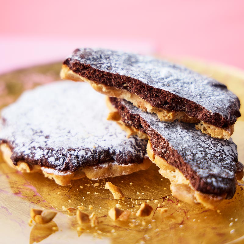 カカオとピーナツのお煎餅 かささぎの 2枚入(2026バレンタイン) [A057B]