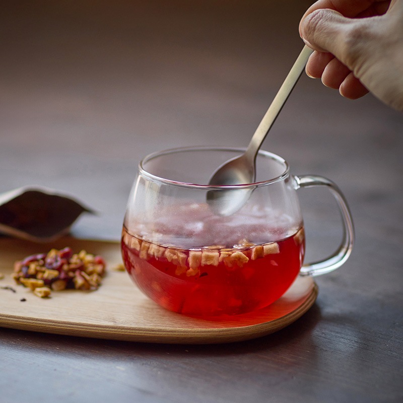 antowa 食べるられるフルーツ茶 5個＋カップ・ウッドプレートセット [T102]