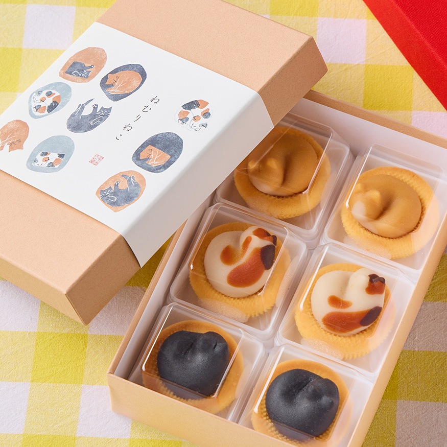 上生菓子「ねむりねこ」 6個入[A080BN]