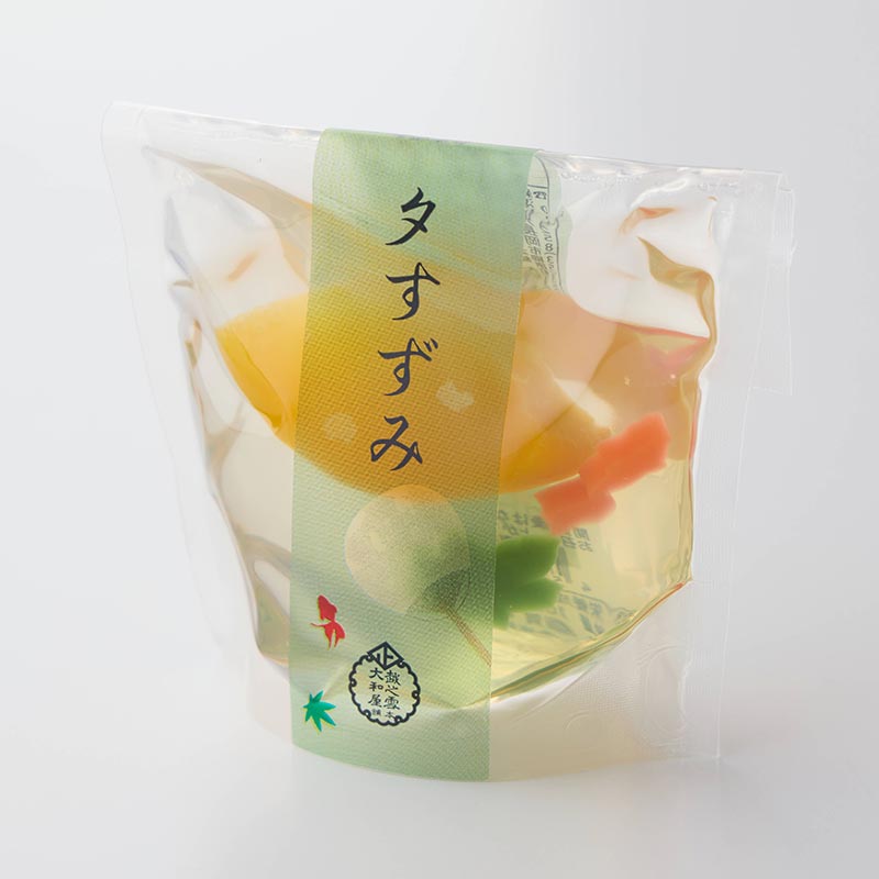 金魚すくいの寒天デザート 縁日の袋入 [A080B]
