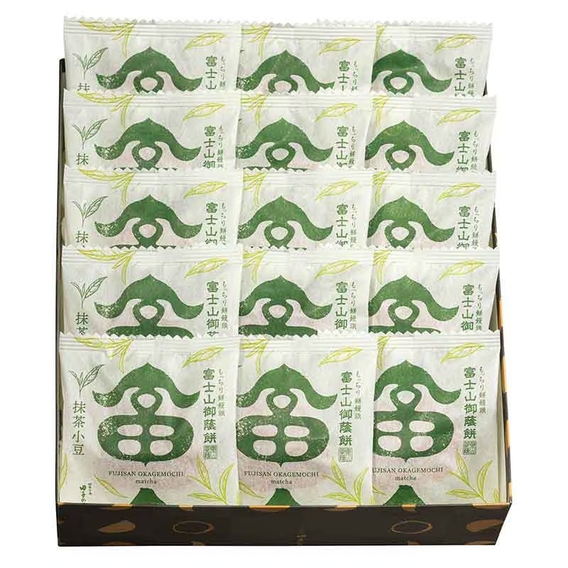 富士山御蔭餅 抹茶小豆 15個入 [A037]
