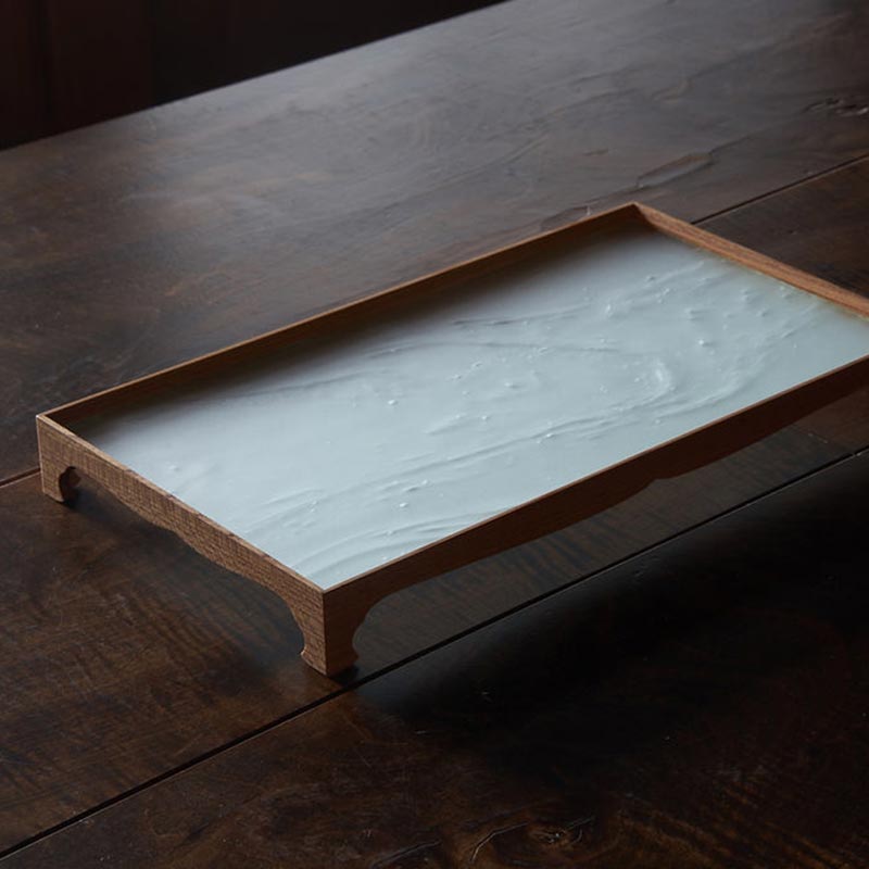 かさねはこ「薄氷」足付き蓋皿 [T102]