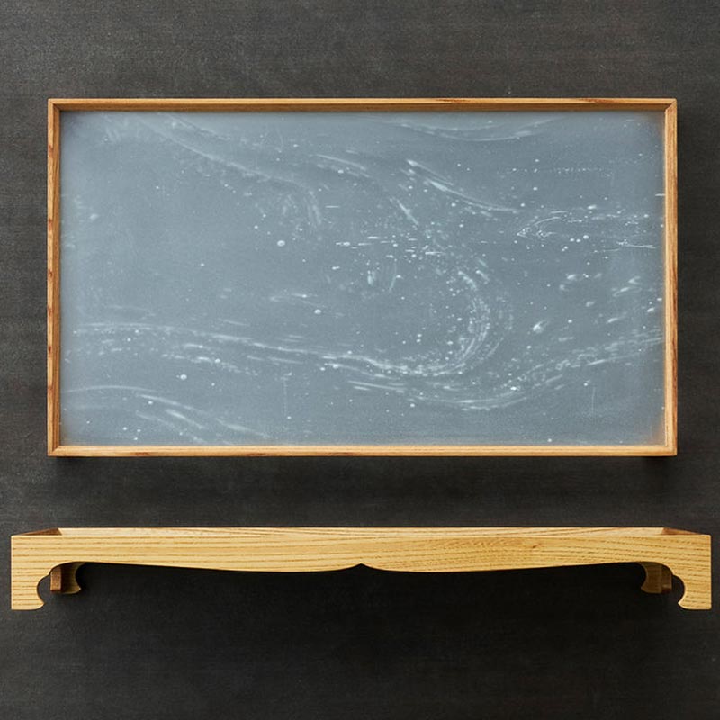 かさねはこ「薄氷」足付き蓋皿 [T102]