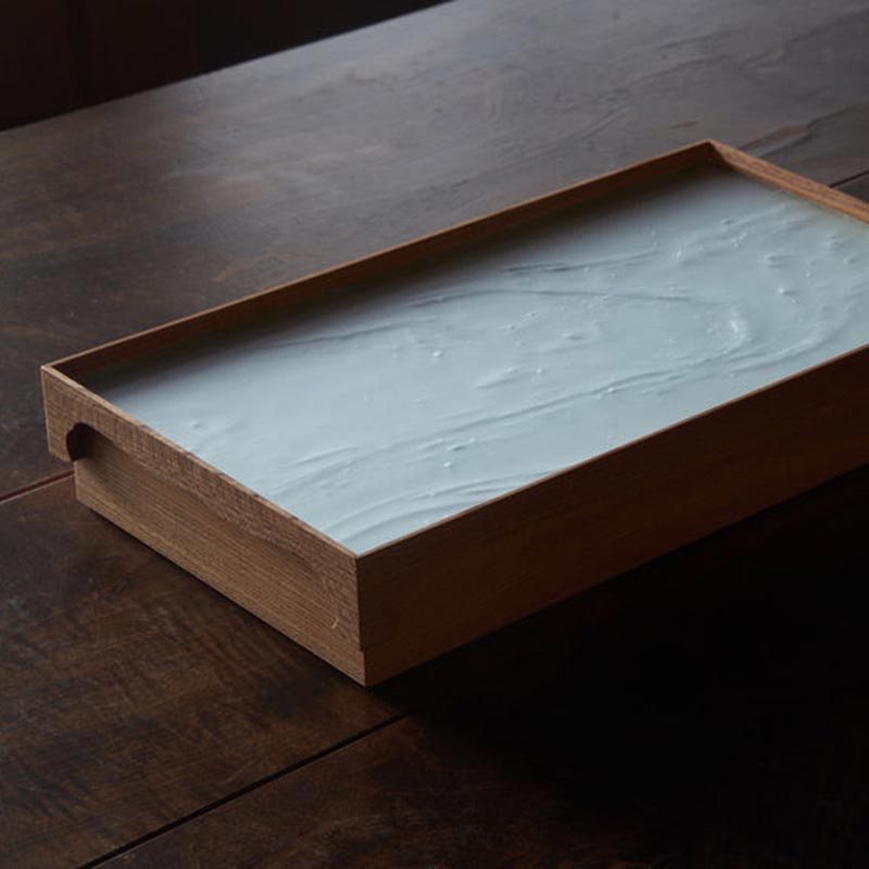 かさねはこ「薄氷」足付き蓋皿 [T102]