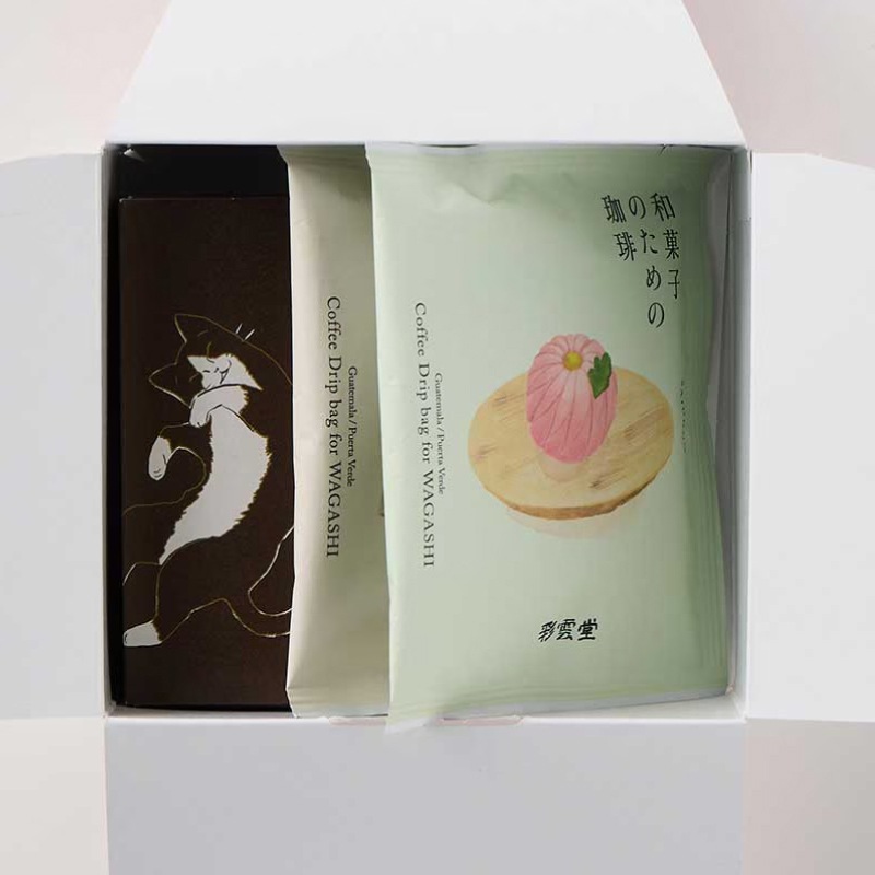 チョコレート羊羹まちねこと和菓子のための珈琲 詰合せ「みけ」 (2026バレンタイン) [A043]