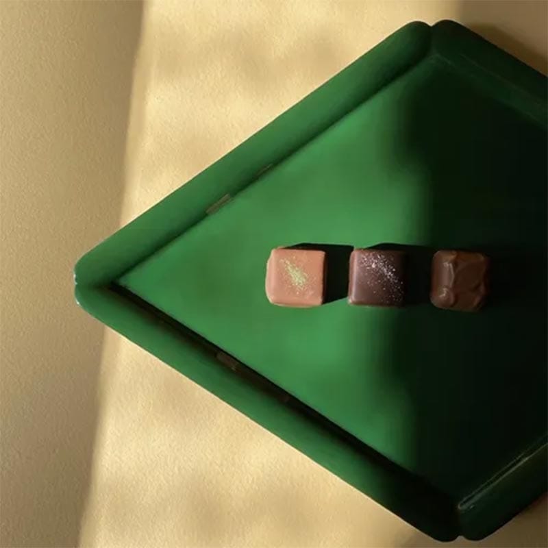 菱形漆プレート 緑 [T102]