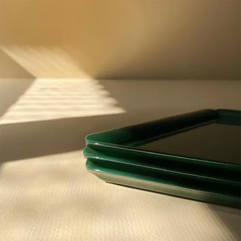 菱形漆プレート 緑 [T102]