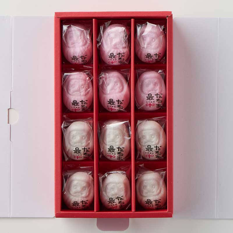 紅白ミニだるま最中　12個入 [A074BN]