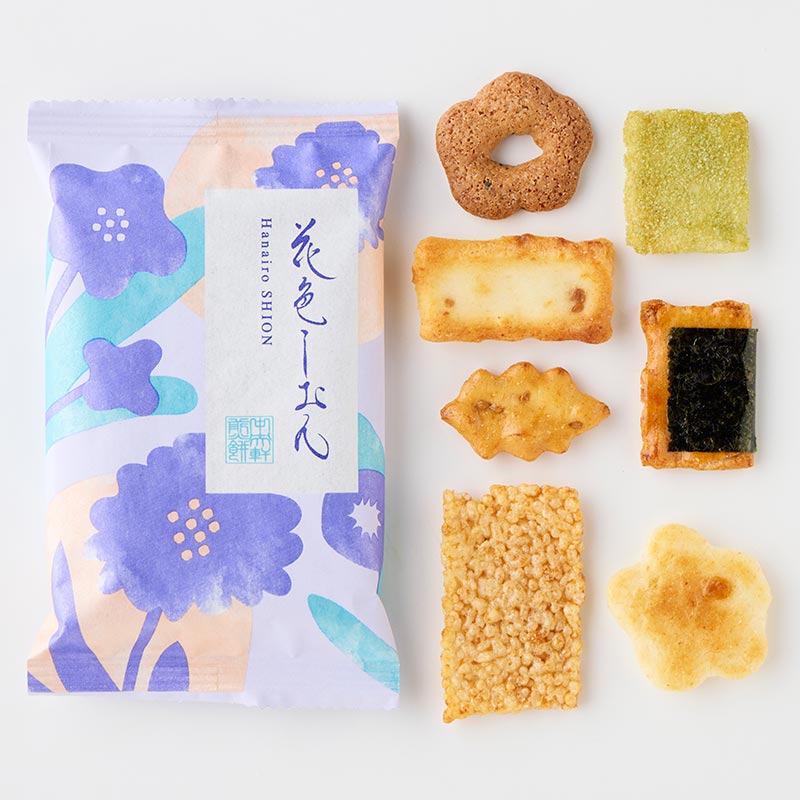 花色しおん 16袋入[A085BN] | 店舗,中央軒煎餅 | 旅するように