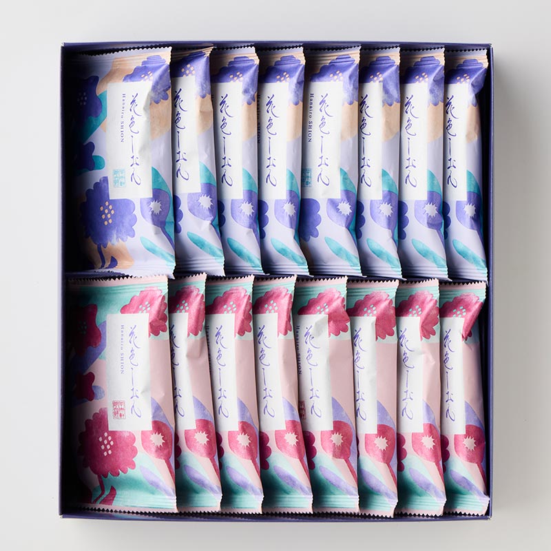 花色しおん 16袋入[A085BN] | 店舗,中央軒煎餅 | 旅するように