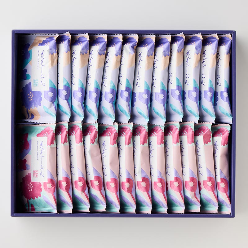 花色しおん 24袋入[A085BN] | 店舗,中央軒煎餅 | 旅するように和菓子と