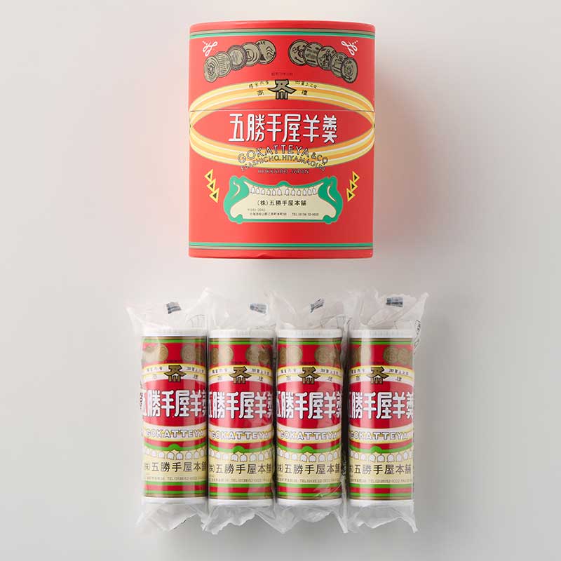 五勝手屋ミニ丸缶羊羹 4本入[A042BN] | 店舗,五勝手屋本舗 | 旅