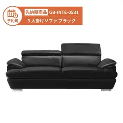 【予約】GB-INTE-0531 革ソファ ブラック