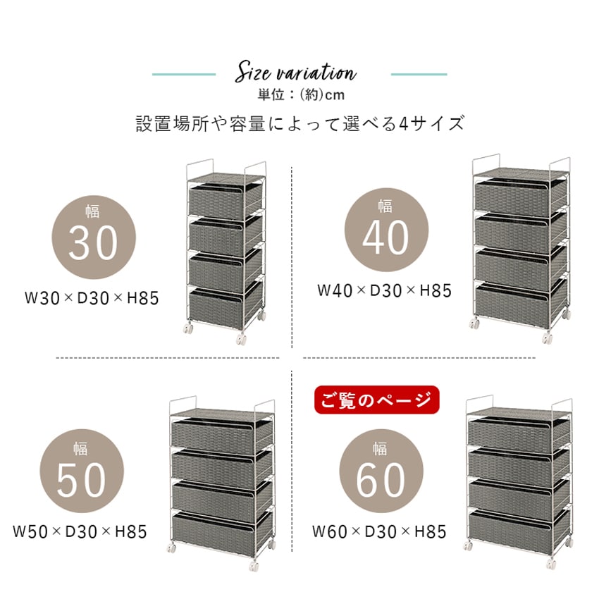 ランドリー収納 サニタリー収納 ラタン調 ランドリー 幅60cm 60cm 収納