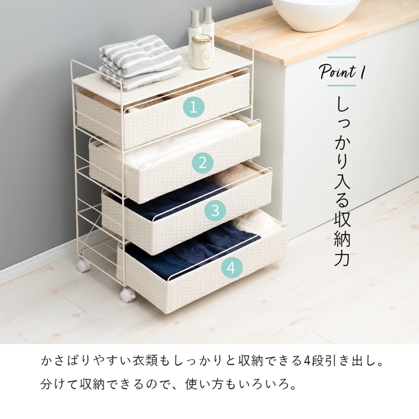 ランドリー収納 サニタリー収納 ラタン調 ランドリー 幅60cm 60cm 収納