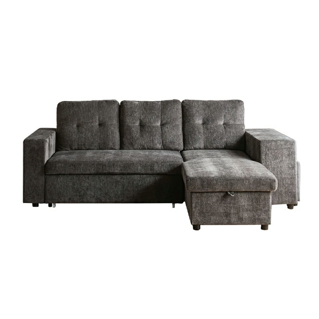 カウチソファ 3人掛け 4人掛け 北欧 おしゃれ 幅250cm 座面下収納 棚