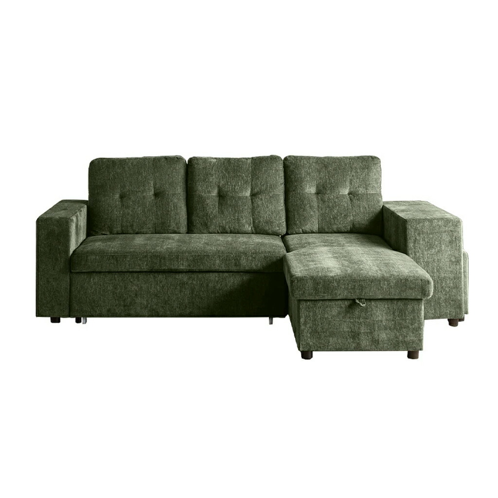 カウチソファ 3人掛け 4人掛け 北欧 おしゃれ 幅250cm 座面下収納 棚付き ファブリックレザ | 23