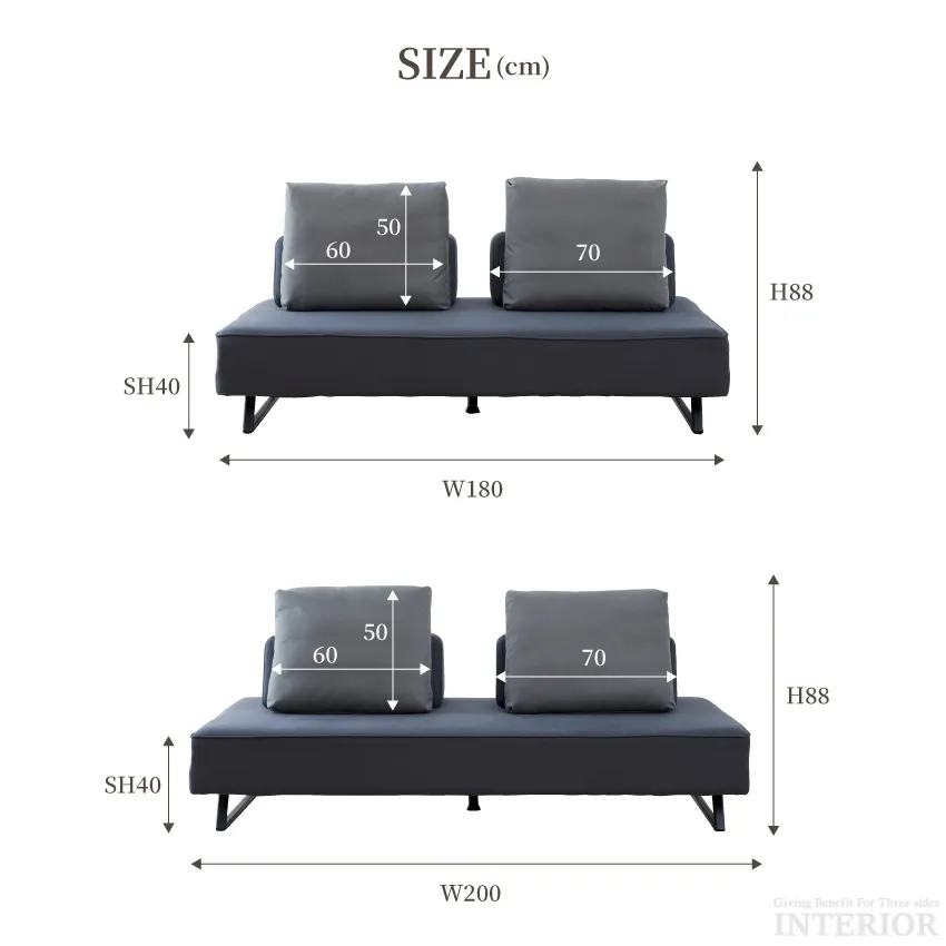 【予約】GB-INTE-1160 ソファ 3点セット ダークグレー | 15