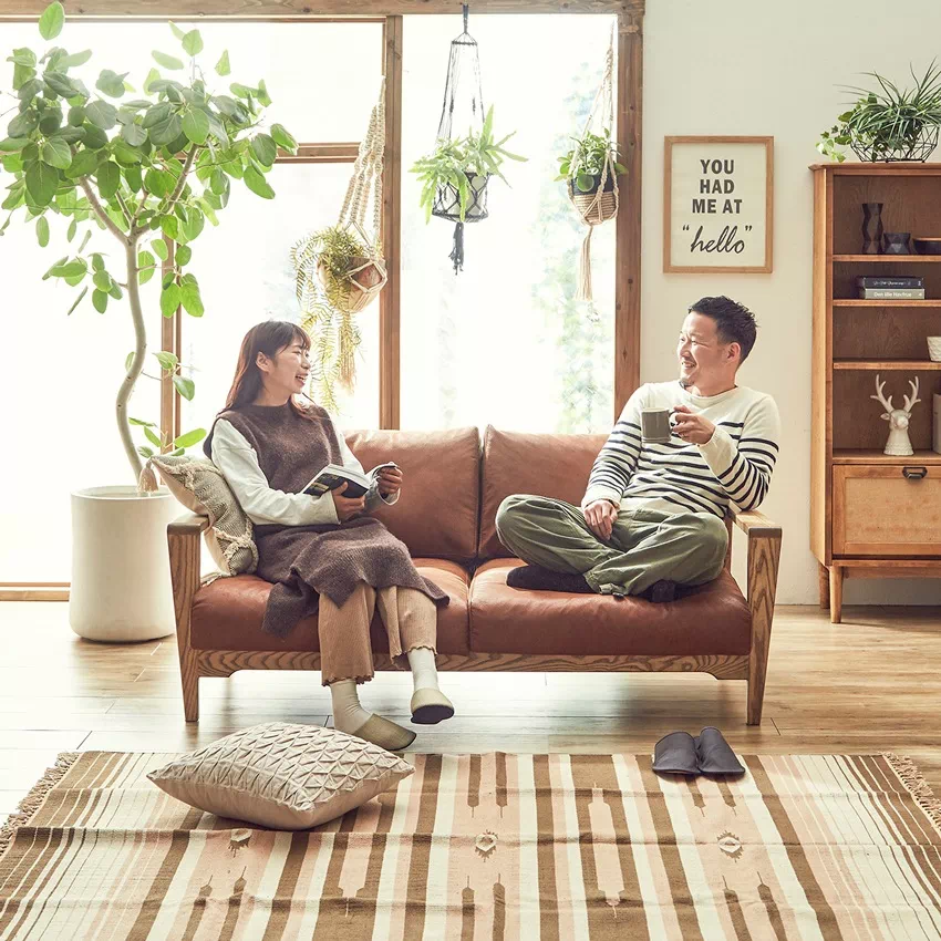 関家具　ノラ　ダーマ　2P ソファ　使用4ヶ月　スーパーレザーテックス　北欧 楽天市場】ソファー マンション 一軒家 2人掛け 関家具 北欧 おしゃれ