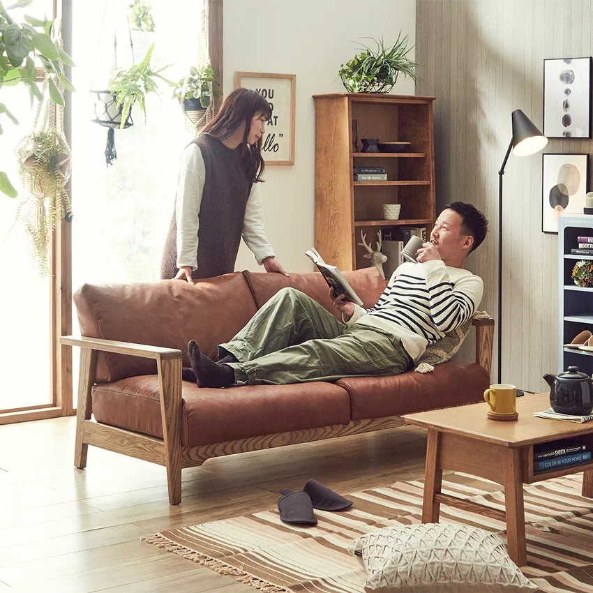2人掛けソファ コンパクト レザーテックス 北欧 おしゃれ おすすめ