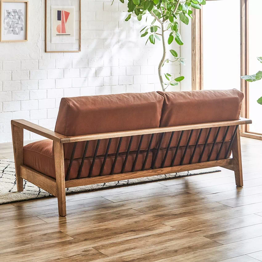 2人掛けソファ コンパクト レザーテックス 北欧 おしゃれ おすすめ