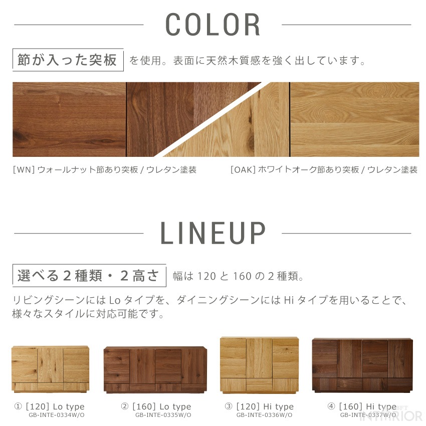 新生活 キャビネット 160幅 おしゃれ ニッポネア チェスト テレビ台 ロータイプ 木製 リビング | 2