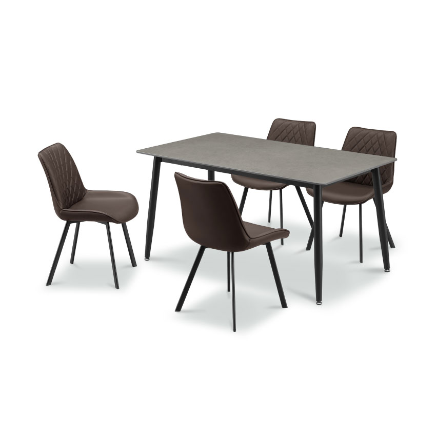 ダイニングテーブルセット 4人 おしゃれ 4点セット 北欧 幅140cm チェア4脚 食卓 モダン  | 24