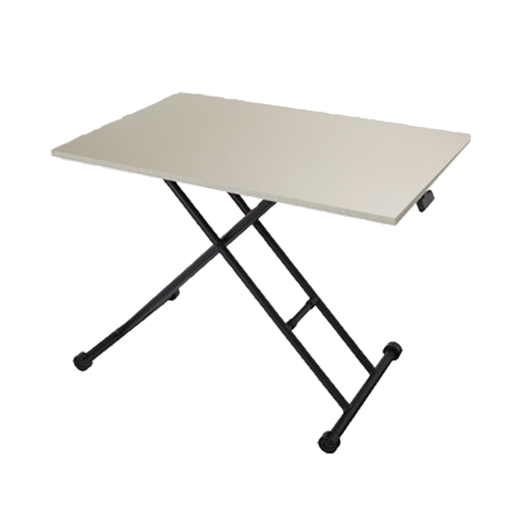 テーブル 昇降式 昇降テーブル ガス圧昇降式テーブル ダイニングテーブル 90×60cm ブラウン | 17