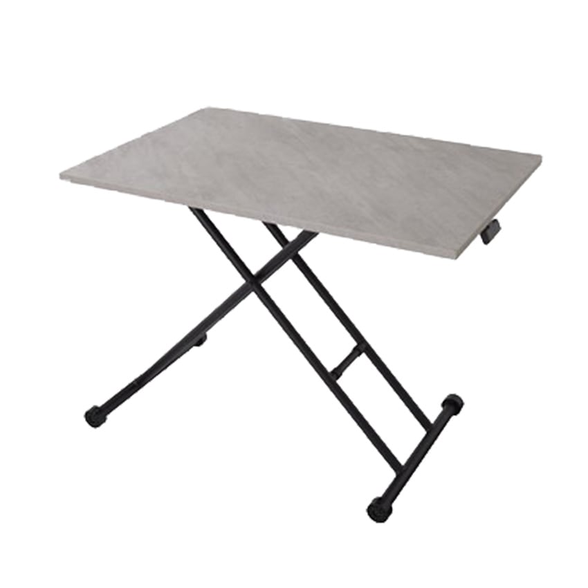 テーブル 昇降式 昇降テーブル ガス圧昇降式テーブル ダイニングテーブル 90×60cm ブラウン | 19